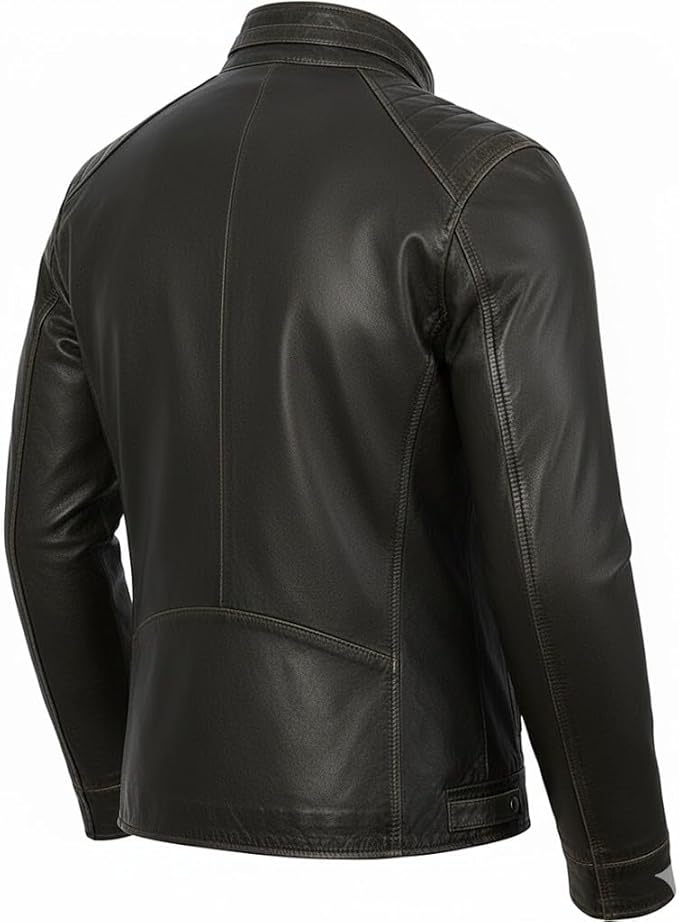 Men's Premium Black Leather Motorcycle Jacket
