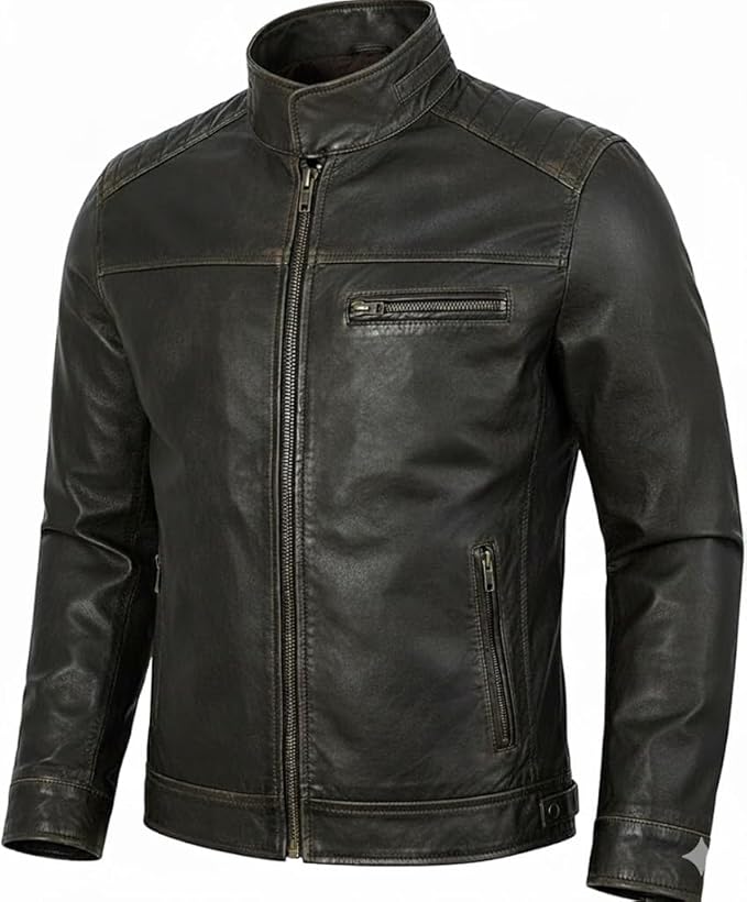 Men's Premium Black Leather Motorcycle Jacket