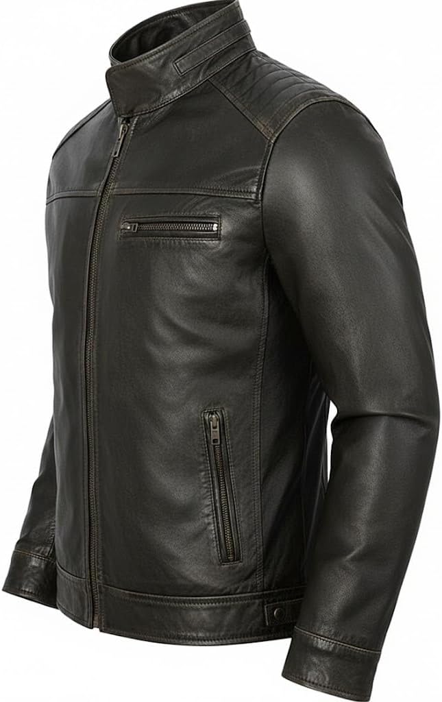 Men's Premium Black Leather Motorcycle Jacket